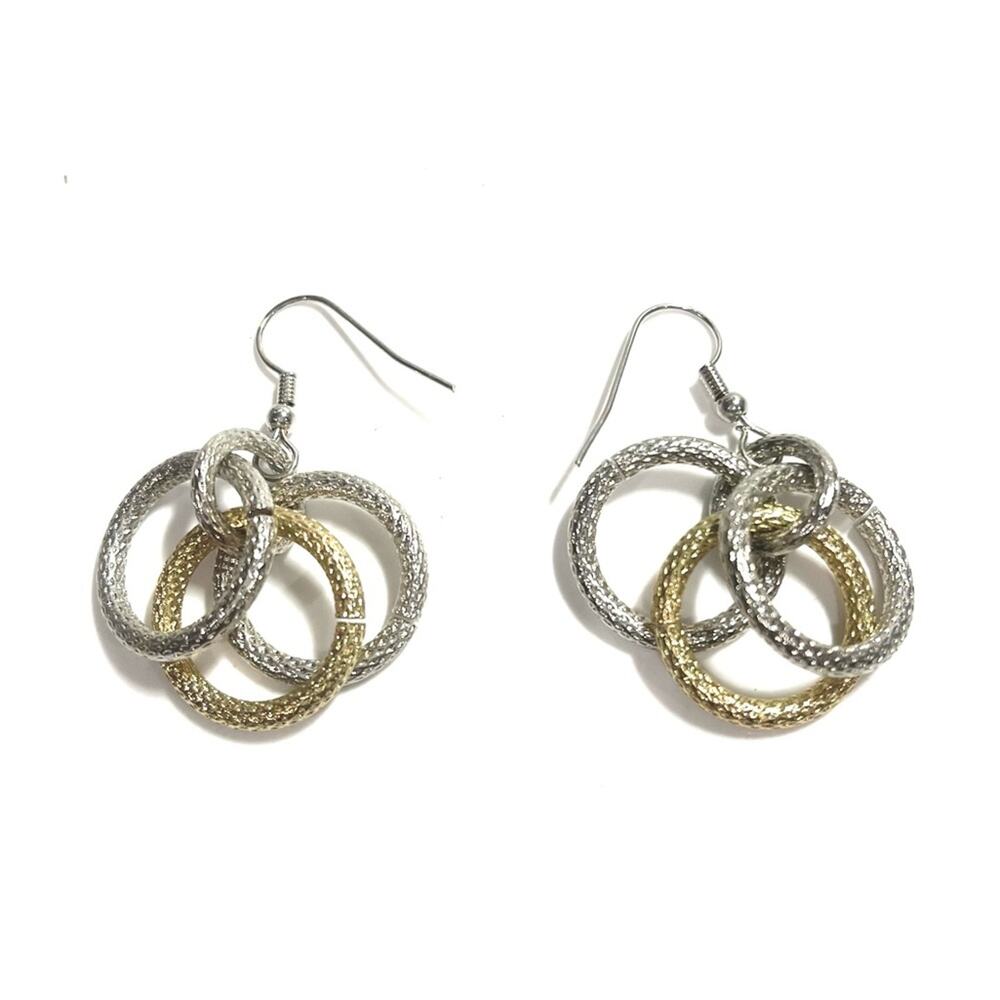 EXPRESS Two-tone Circle Drop Earrings